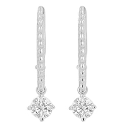 Stříbrné náušnice s 0.25ct lab-grown diamantem Fana
