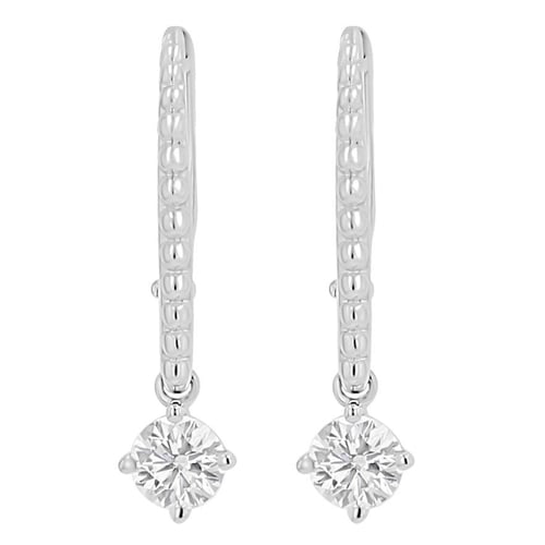 Stříbrné náušnice s 0.25ct lab-grown diamantem Fana