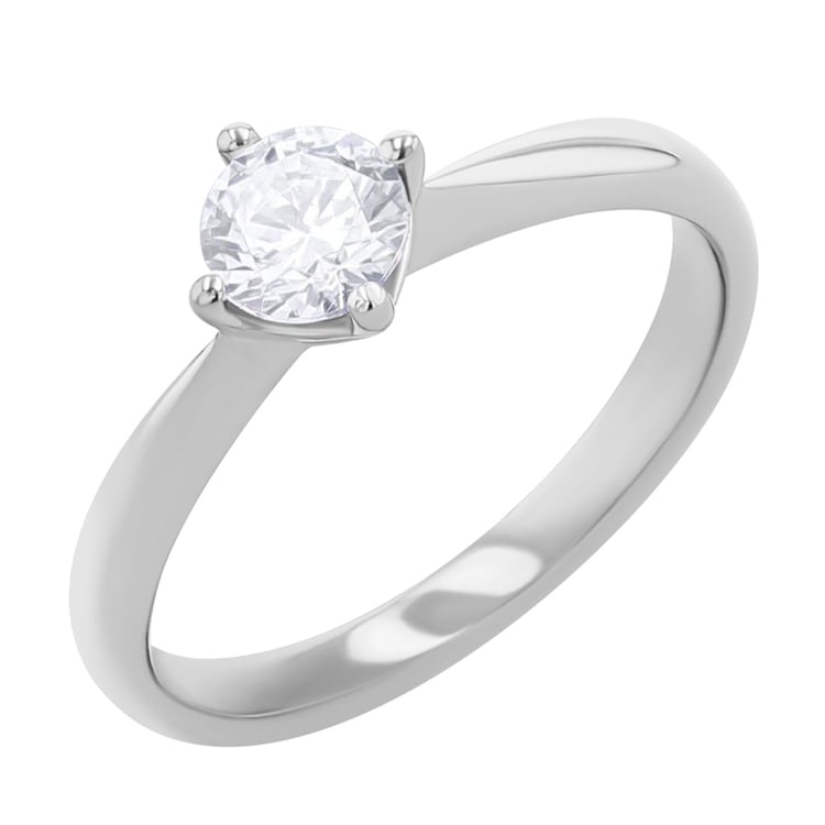 Stříbrný zásnubní prsten s moissanitem Mahiya