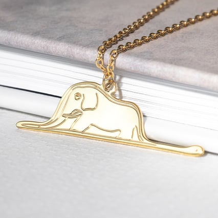 Přívěsek Malý princ se slonem a gravírem