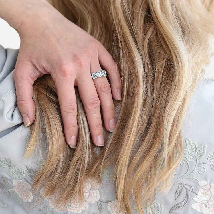 Prsten s akvamaríny 61473