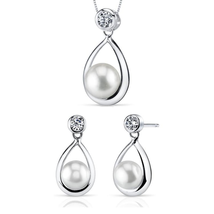 Něžná perlová kolekce ze stříbra se zirkony Deslyn