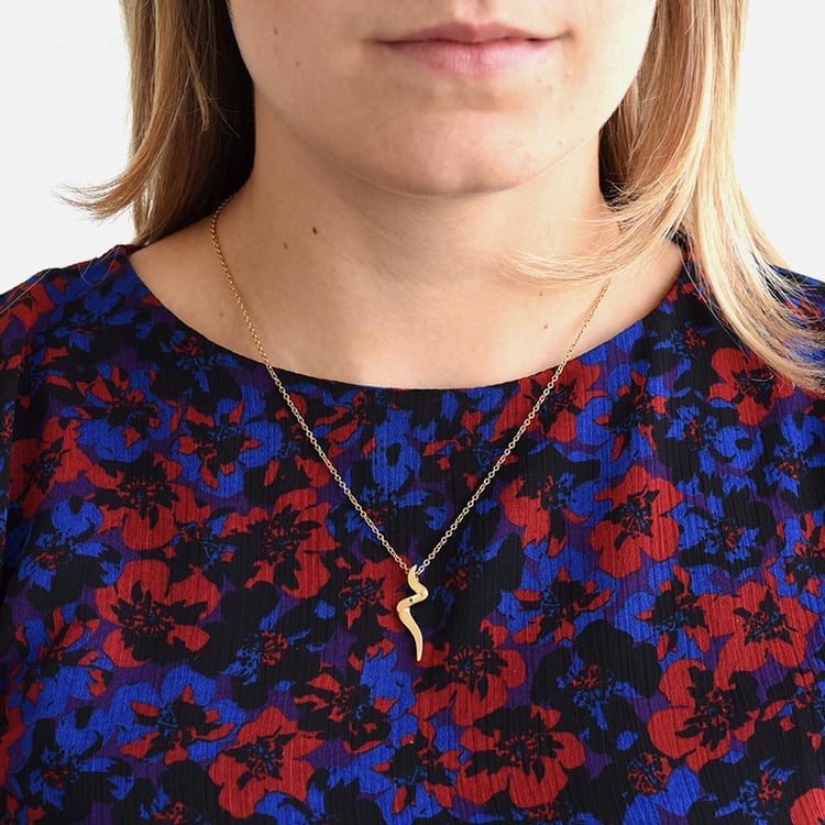 Pozlacený přívěsek s diamantem 86226