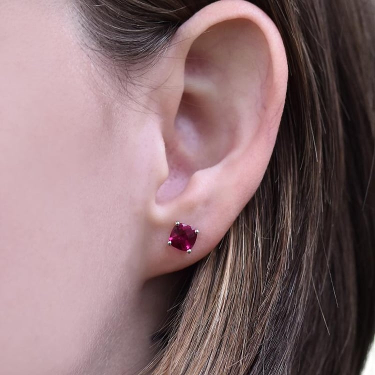 Náušnice s rubíny 26740