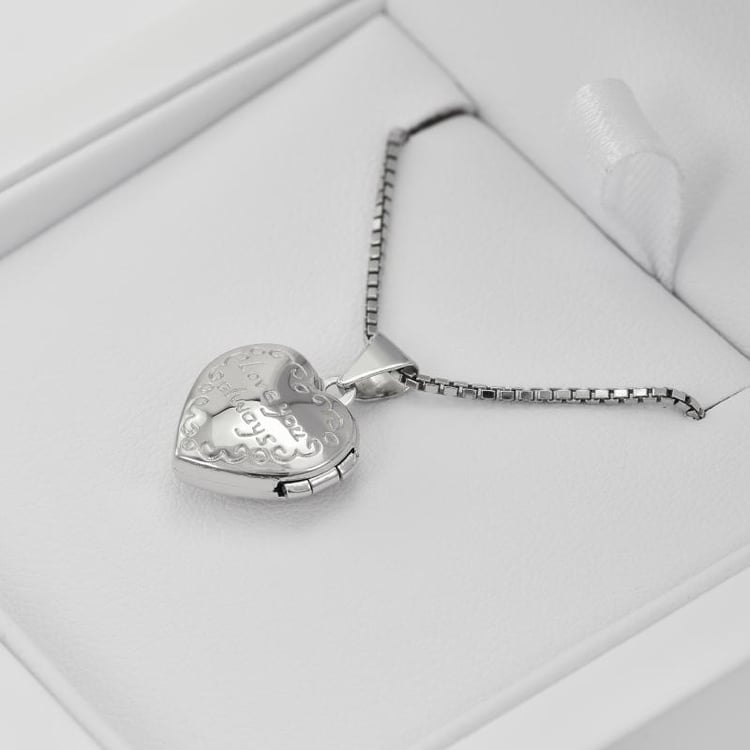 Stříbrný srdíčkový medailonek 35311