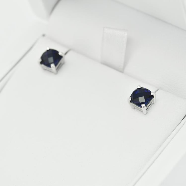 Náušnice se safíry ze zlata 16603