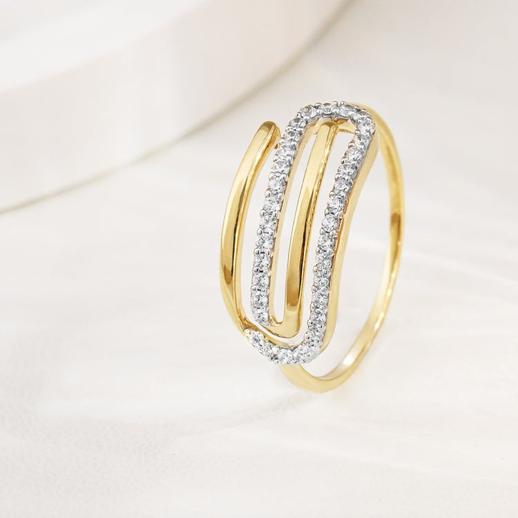 Zlatý prsten s lab-grown diamanty Rebeca 163459