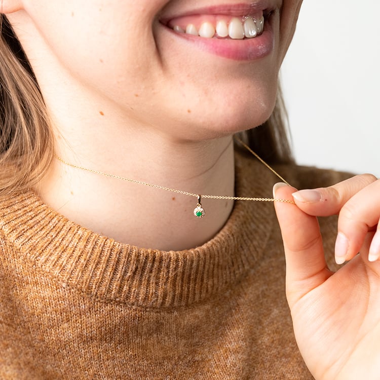 Smaragdová kolekce s diamanty ze zlata Kimber 147698