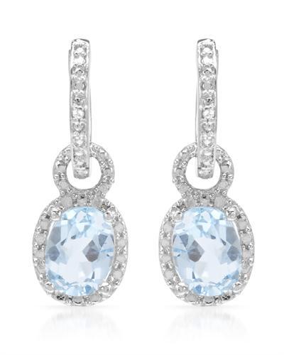 Stříbrné náušnice s topazy