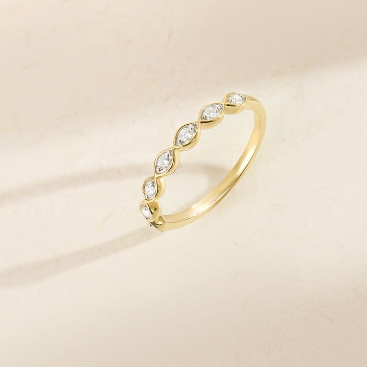 Zlatý prsten s lab-grown diamanty Evelyn 163470