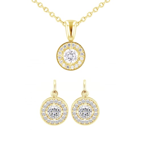 Sada šperků s moissanity a diamanty Camille