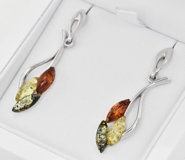 Jantarové náušnice 27058