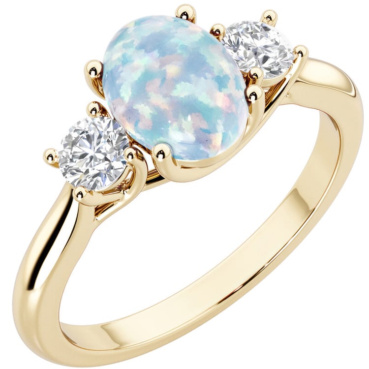 Zásnubní prsten s opálem a diamanty Brink 146441