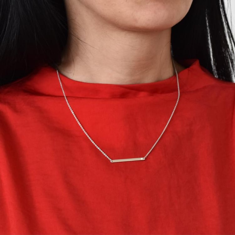 Jemný stříbrný náhrdelník s diamantem Dayna 103757