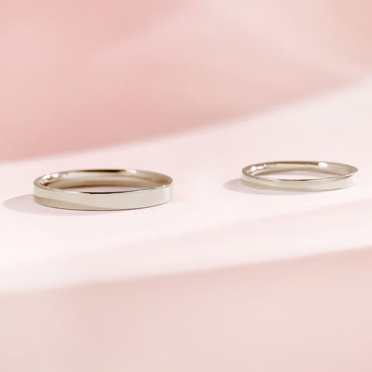 Ploché snubní prsteny ze zlata Ilah 165651