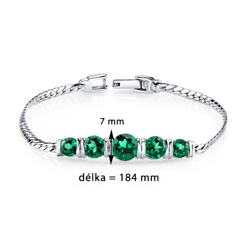Náramek s vytvořenými smaragdy 3802