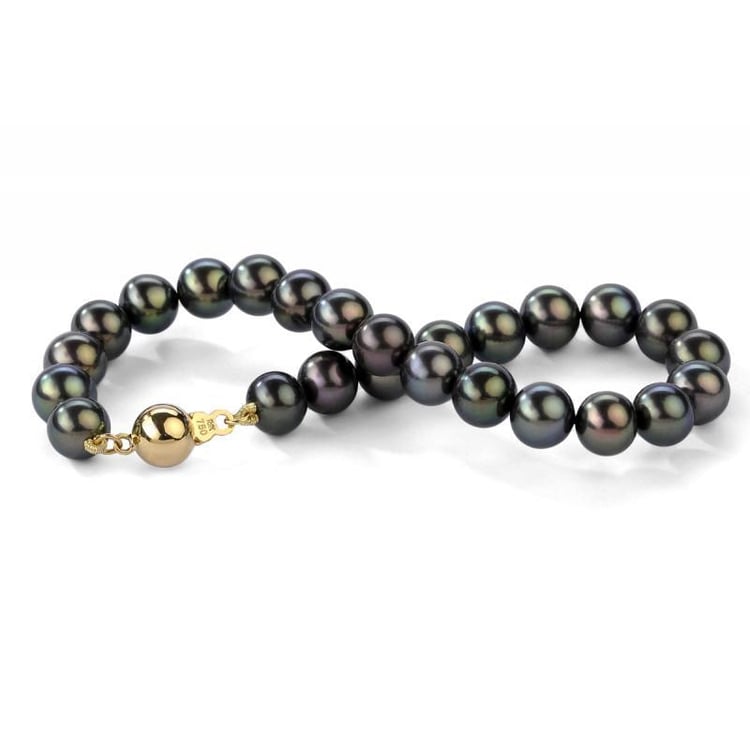 Zlatý perlový náramek s 6-6.5mm perlami Lima