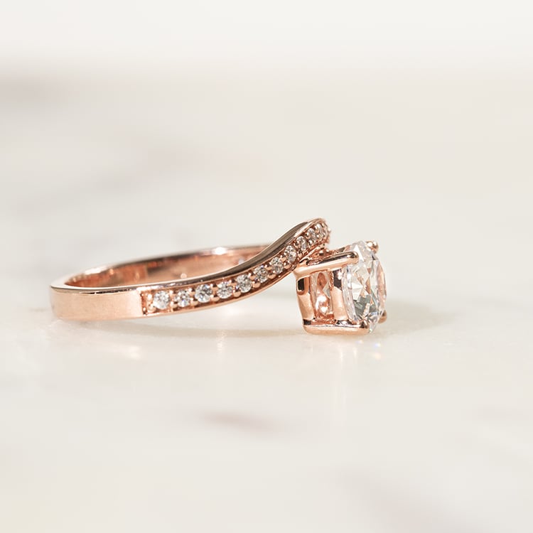 Atypický zásnubní prsten s lab-grown diamanty Sami 137550