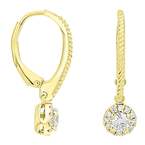 Stříbrné náušnice s lab-grown diamanty Mona