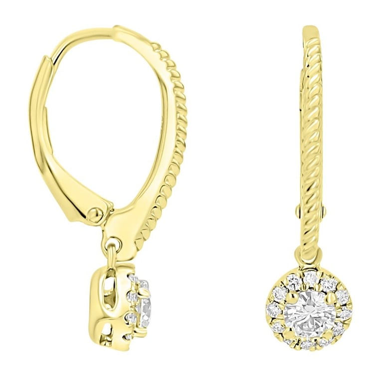 Stříbrné náušnice s lab-grown diamanty Mona 171369