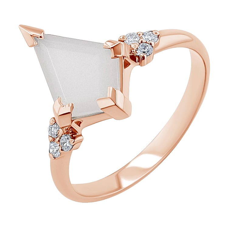 Prsten s mléčným měsíčním kamenem Kettil 137454