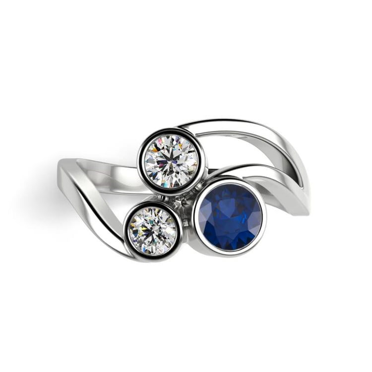 Zásnubní prsten s bezel osazením 22702