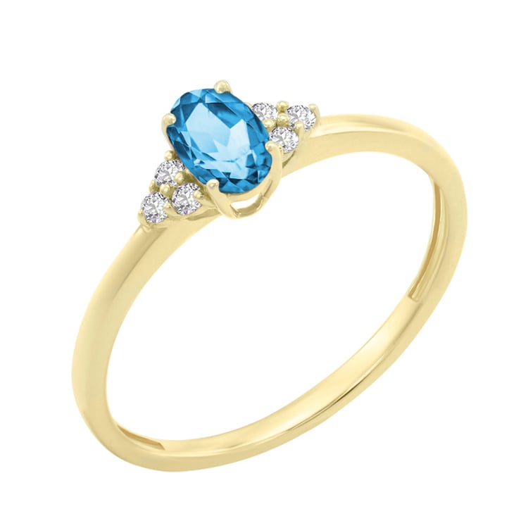 Zásnubní prsten se švýcarským topazem a diamanty Sheldo 151164