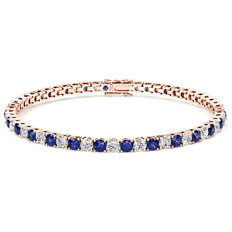 Tenisový náramek s lab-grown safíry a diamanty Vekic 146451