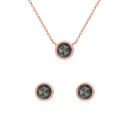 Zlatá sada šperků se salt'n'pepper diamanty Amande