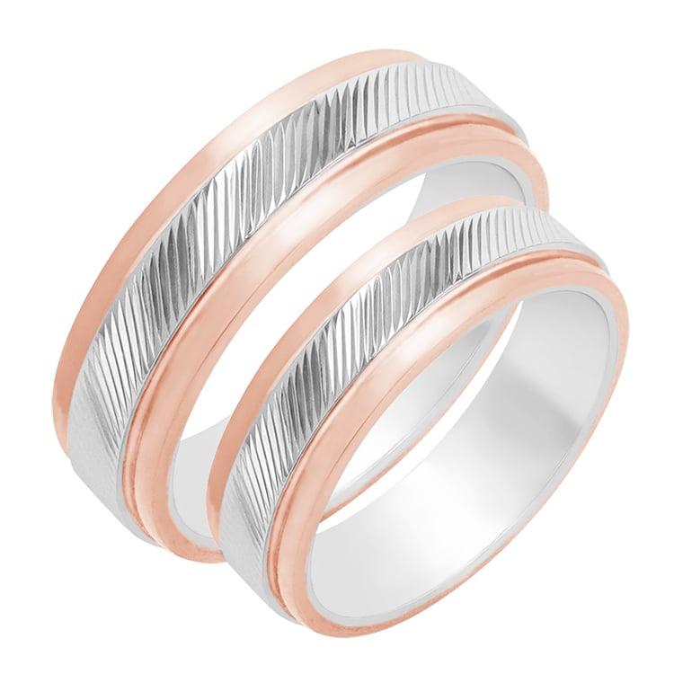 Snubní prsteny z růžového zlata 80387