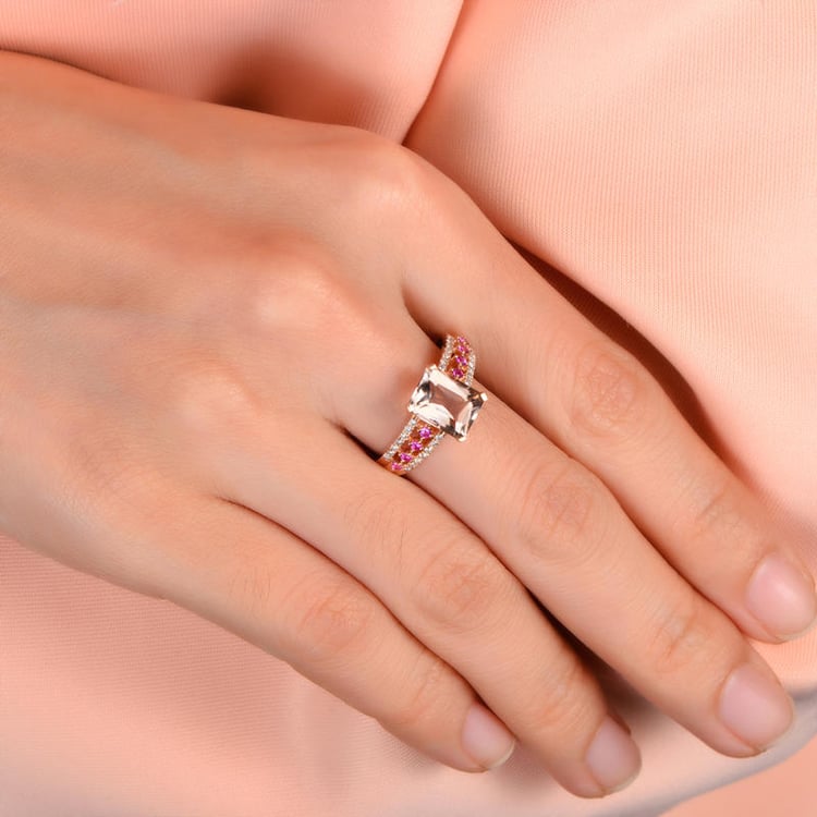 Prsten s morganitem 9490