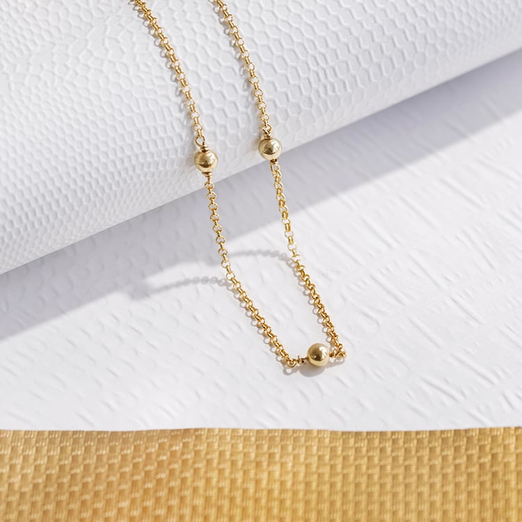 Minimalistický stříbrný pozlacený řetízek Shana 109199
