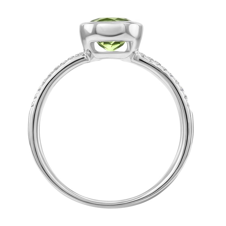 Prsten ze zlata s olivínem 6473