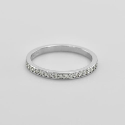 Zlatý eternity prsten s 1.25 mm lab-grown diamanty Mewya