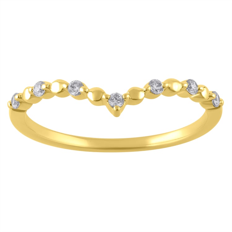 Zlatý prsten s lab-grown diamanty Eveline