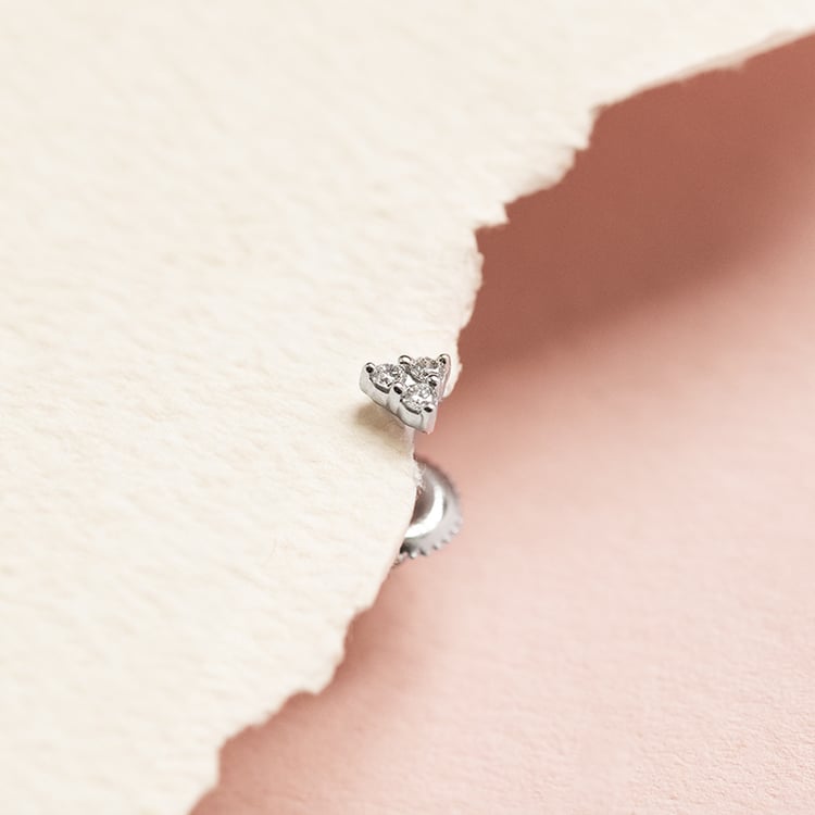 Piercing náušnice s lab-grown diamanty Masha 139065