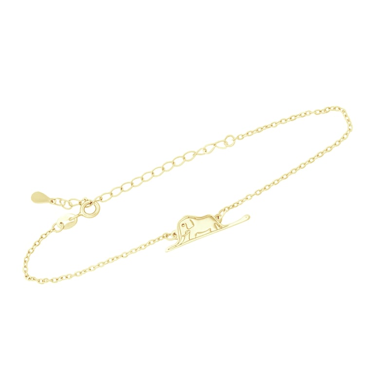 Stříbrný náramek Malý princ se slonem a gravírem 122288