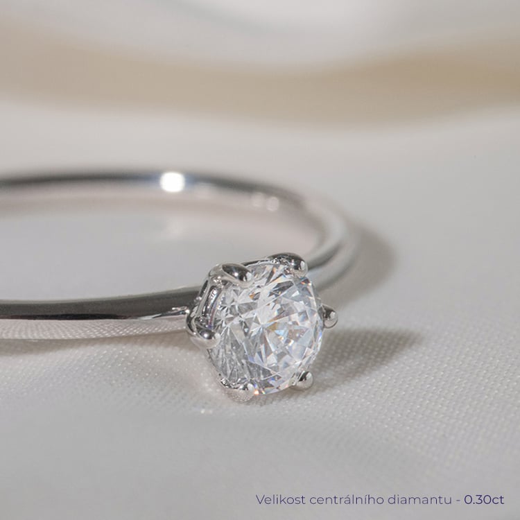 Zásnubní prsten s diamantem Birdie 120976