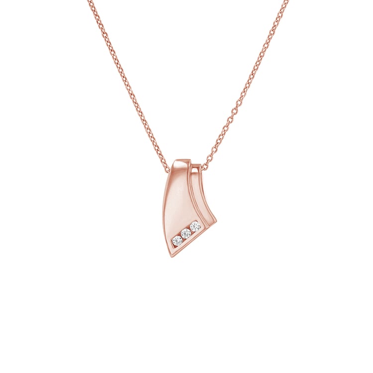 Diamantový přívěsek z růžového zlata 78396
