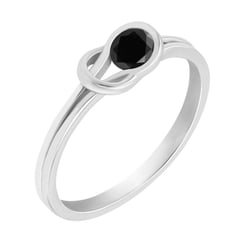 Zlatý prsten s černým diamantem Cearah
