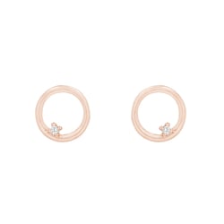 Zlaté napichovací karma náušnice s diamantem Abner