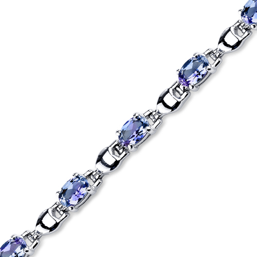 Stříbrný náramek s fialovými Alexandrity 29870