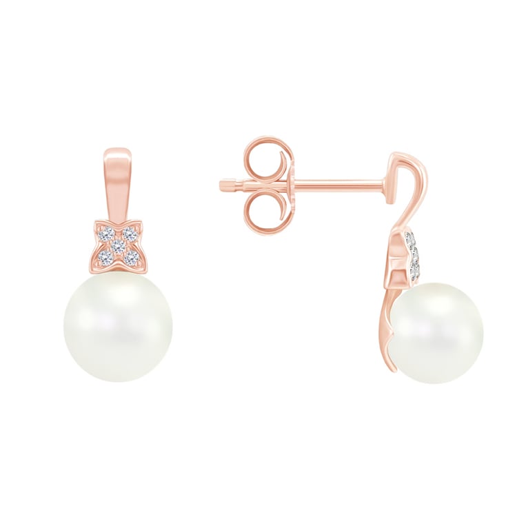 Zlaté elegantní náušnice s diamanty 48360