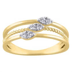 Zlatý prsten s lab-grown diamanty Joe