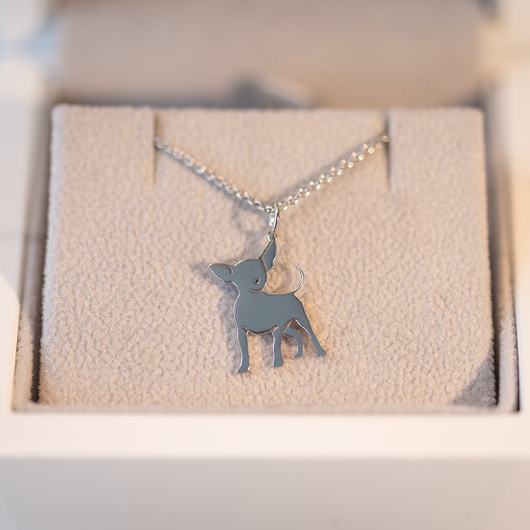 Přívěsek ve tvaru psa s gravírem Chihuahua 98371