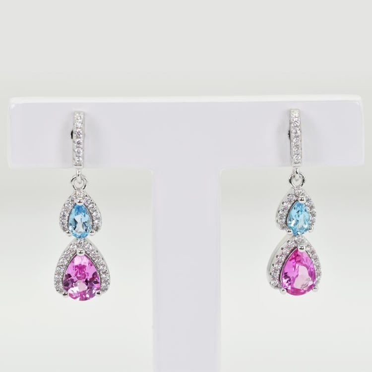 Visací stříbrné náušnice 14861