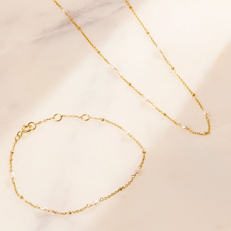 Stříbrná kolekce s perlami 164633