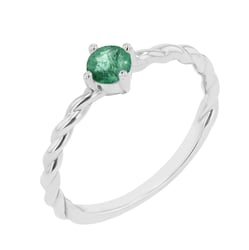 Propletený prsten se smaragdem Nelson