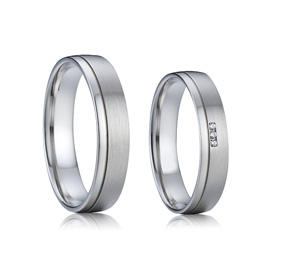 Platinové snubní prsteny Dyna