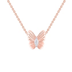 Zlatý přívěsek s lab-grown diamantem ve tvaru motýla Larisa